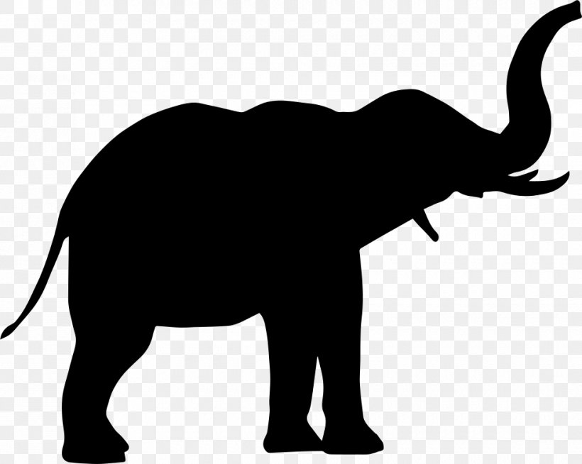 African Elephant Silhouette, PNG, 980x782px, African Elephant, Autocad Dxf, Black And White, Carnivoran, Drawing Download Free