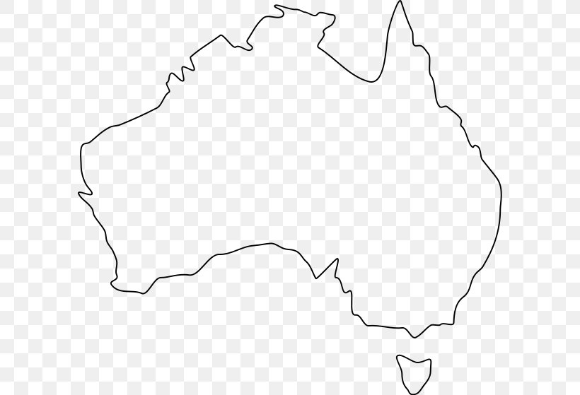 Australia Blank Map Clip Art, PNG, 600x559px, Australia, Area, Black, Black And White, Blank Map Download Free