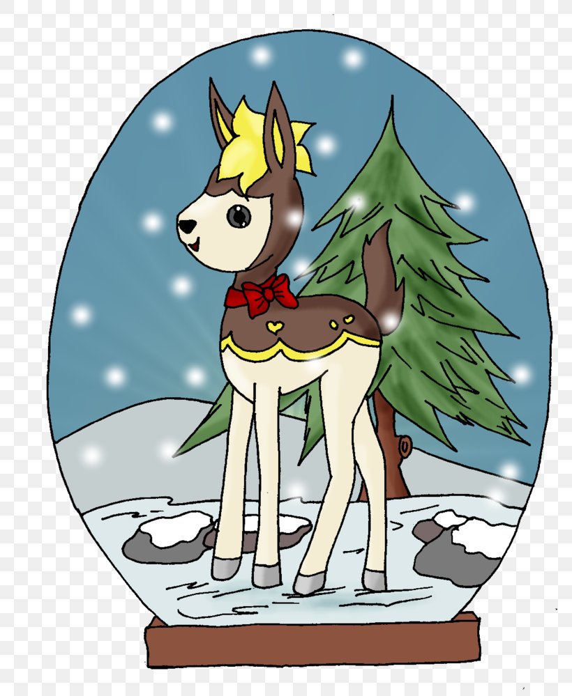 Reindeer Horse Christmas Ornament Christmas Tree, PNG, 799x999px, Reindeer, Art, Canidae, Cartoon, Christmas Download Free