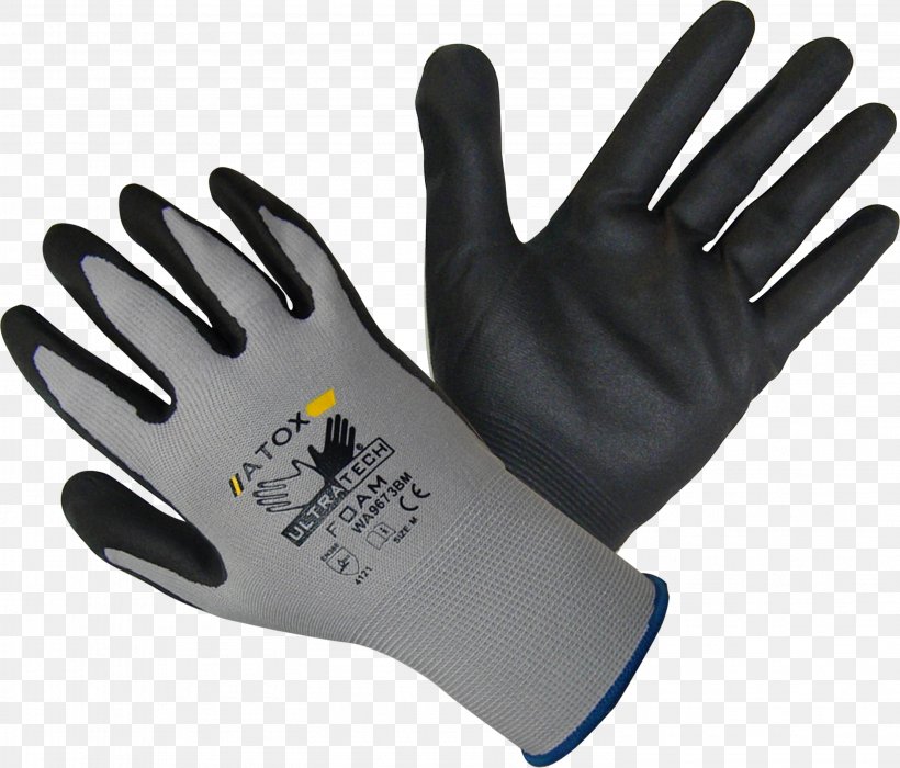 Glove Nitrile Rubber Foam Finger, PNG, 2958x2527px, Glove, Bicycle Glove, Blue, Cutting, Finger Download Free