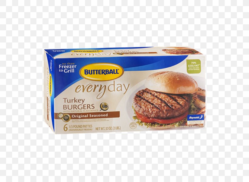 Hamburger Butterball Turkey Meat Sausage Patty, PNG, 600x600px, Hamburger, Butterball, Cooking, Flavor, Ground Beef Download Free