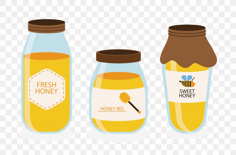 Honey Bee Honey Bee Packaging And Labeling Jar, PNG, 3511x2300px, Bee, Brand, Dairy Product, Designer, Flavor Download Free