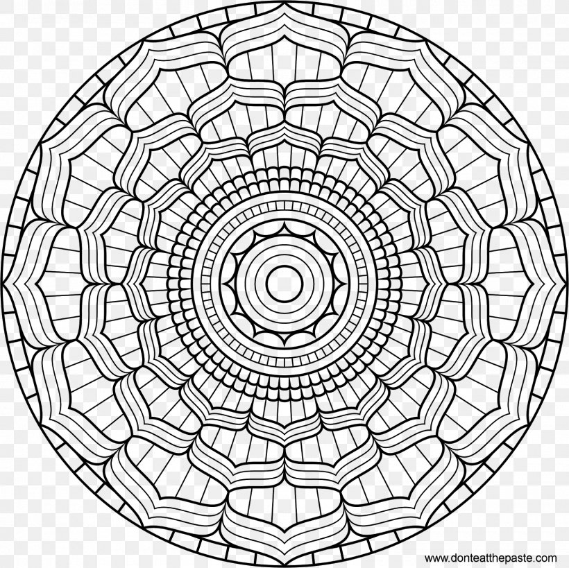 Mandala Coloring Book Buddhism And Hinduism, PNG, 1600x1600px, Mandala, Area, Black And White, Book, Buddhism Download Free