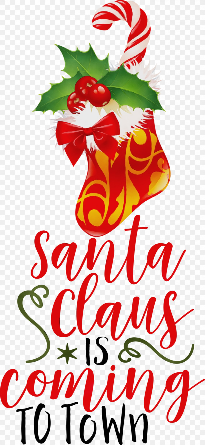 Floral Design, PNG, 1381x3000px, Santa Claus Is Coming, Christmas, Christmas Day, Christmas New Year Greetings, Floral Design Download Free