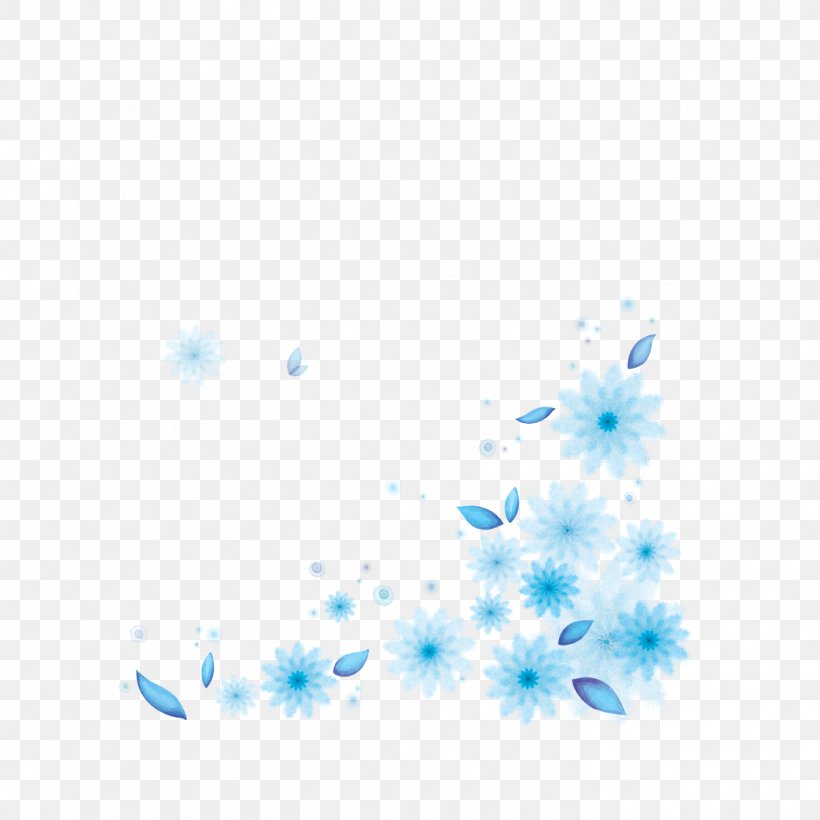 Flowers, PNG, 1417x1417px, Blue, Aqua, Azure, Blue Flower, Cobalt Blue Download Free