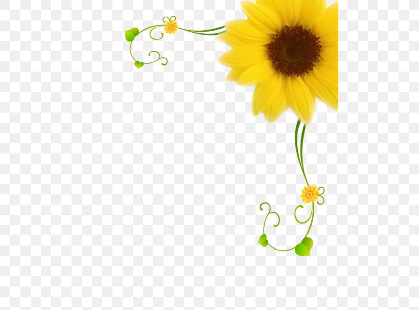 Common Sunflower Motif Pattern, PNG, 504x606px, Common Sunflower, Daisy Family, Designer, Flooring, Floral Design Download Free