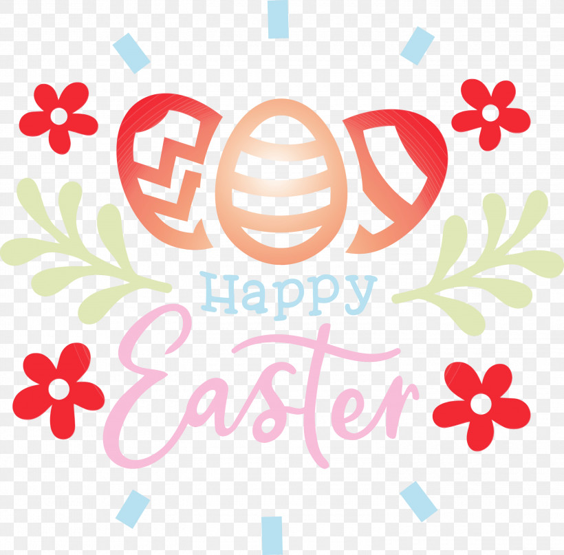 Text Pink Font, PNG, 3000x2954px, Happy Easter, Paint, Pink, Text, Watercolor Download Free