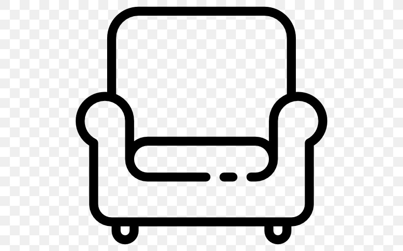 Couch Furniture Chair Upholstery Living Room, PNG, 512x512px, Couch, Apartment, Black And White, Chair, Cushion Download Free