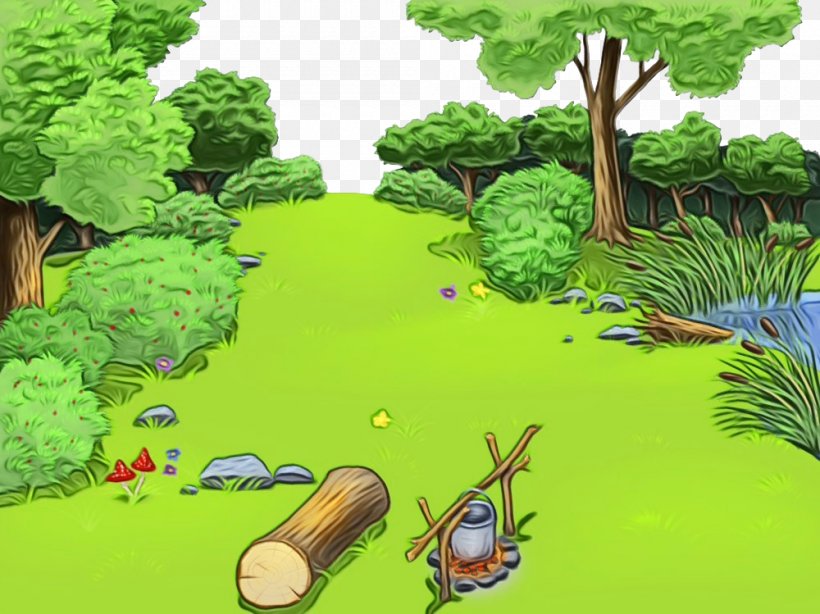 Nature Biome Cartoon Tree Grass, PNG, 1000x749px, Watercolor, Biome, Cartoon, Games, Grass Download Free