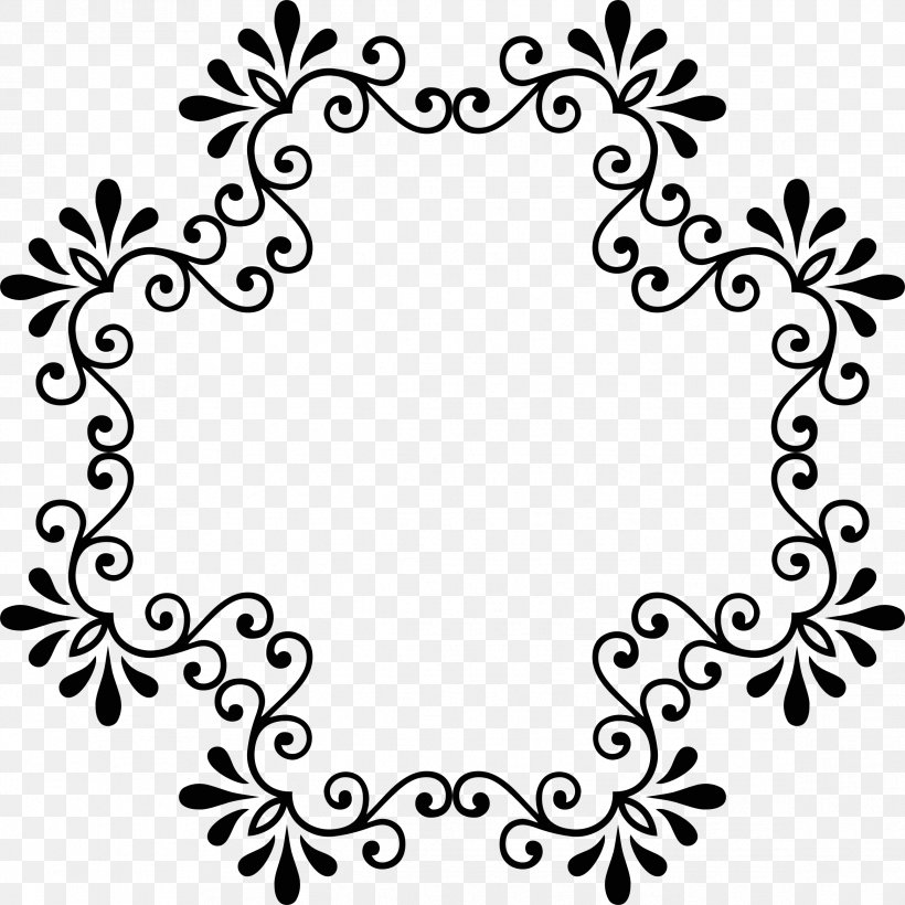 Borders And Frames Picture Frames Decorative Arts Clip Art, PNG, 2336x2336px, Borders And Frames, Area, Art, Black, Black And White Download Free