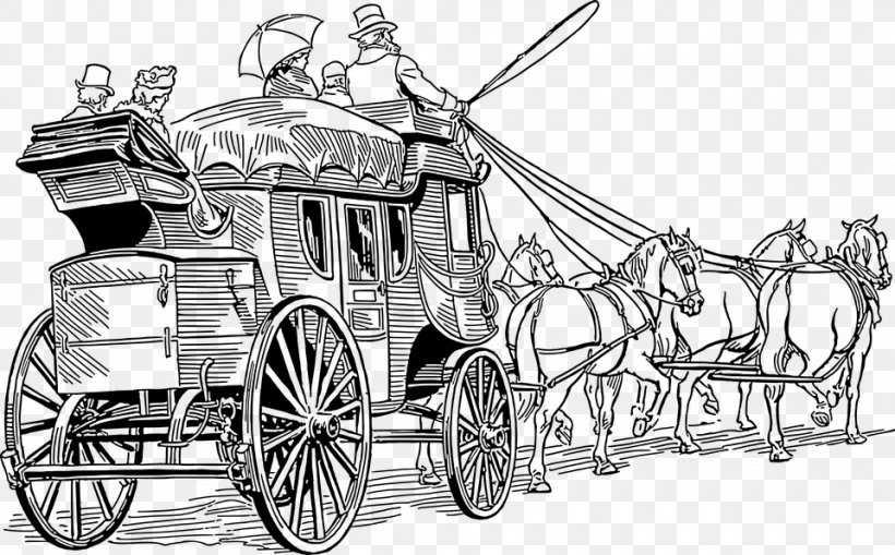 Horse-drawn Vehicle Carriage Stagecoach, PNG, 960x596px, Horse, Automotive Design, Black And White, Cabriolet, Car Download Free