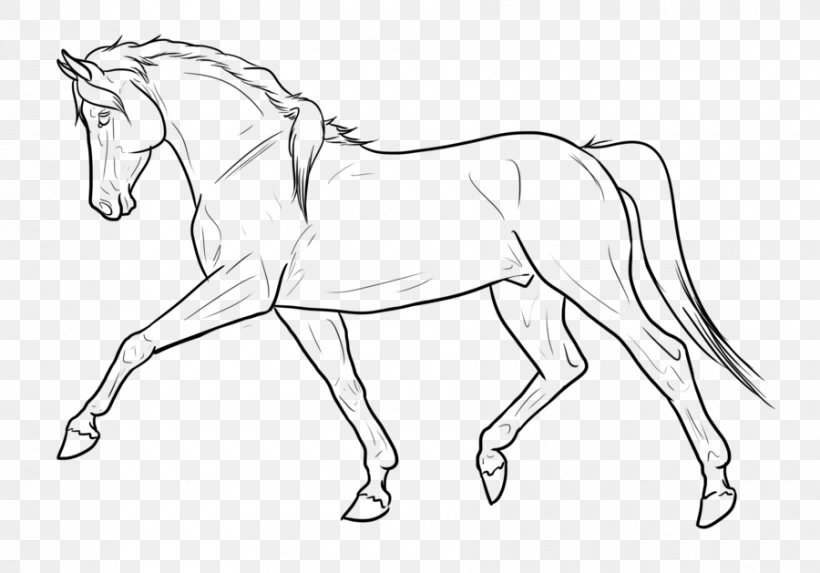 Horse Line Art Drawing, PNG, 900x629px, Horse, Animal Figure, Arm, Art, Artwork Download Free