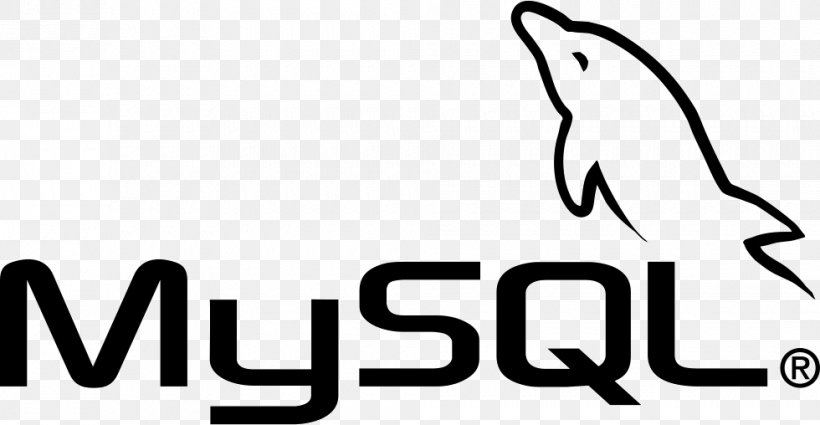 MySQL Logo Database Server, PNG, 980x508px, Mysql, Area, Artwork, Beak, Black And White Download Free