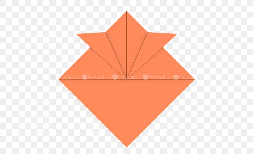 Origami Paper Origami Paper Triangle, PNG, 500x500px, Origami, Art, Leaf, Orange, Origami Paper Download Free