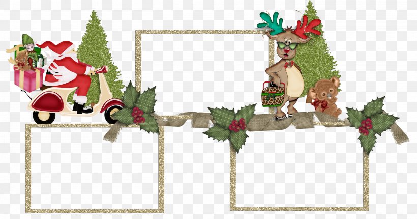 Christmas Tree Christmas Ornament Holiday Reindeer, PNG, 2818x1478px, Christmas Tree, Animal Figure, Border, Branch, Christmas Download Free