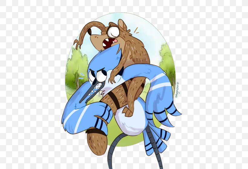 Rigby Mordecai Cartoon Network Blue Jay, PNG, 500x559px, Watercolor, Cartoon, Flower, Frame, Heart Download Free