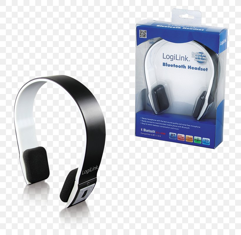Headphones LogiLink Bluetooth Stereo Headset, PNG, 800x800px, Headphones, Audio, Audio Equipment, Black, Bluetooth Download Free