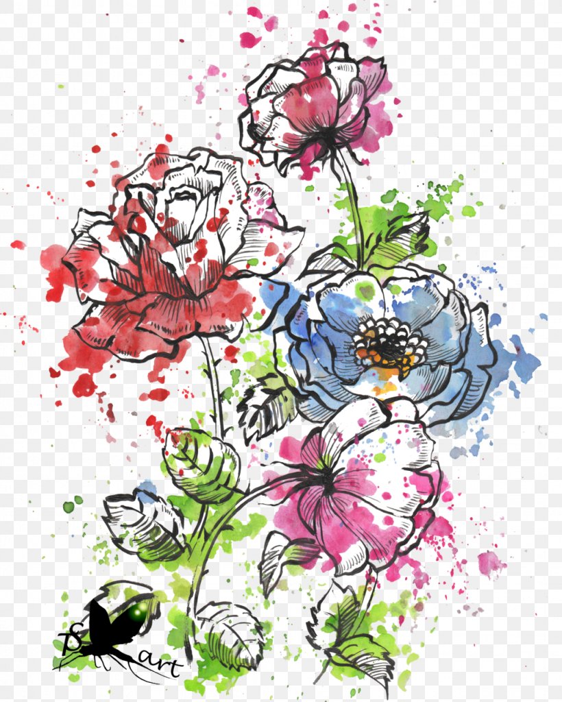 Watercolour Flowers Art Floral Design Cut Flowers, PNG, 1024x1279px, Watercolour Flowers, Art, Branch, Creative Arts, Cut Flowers Download Free