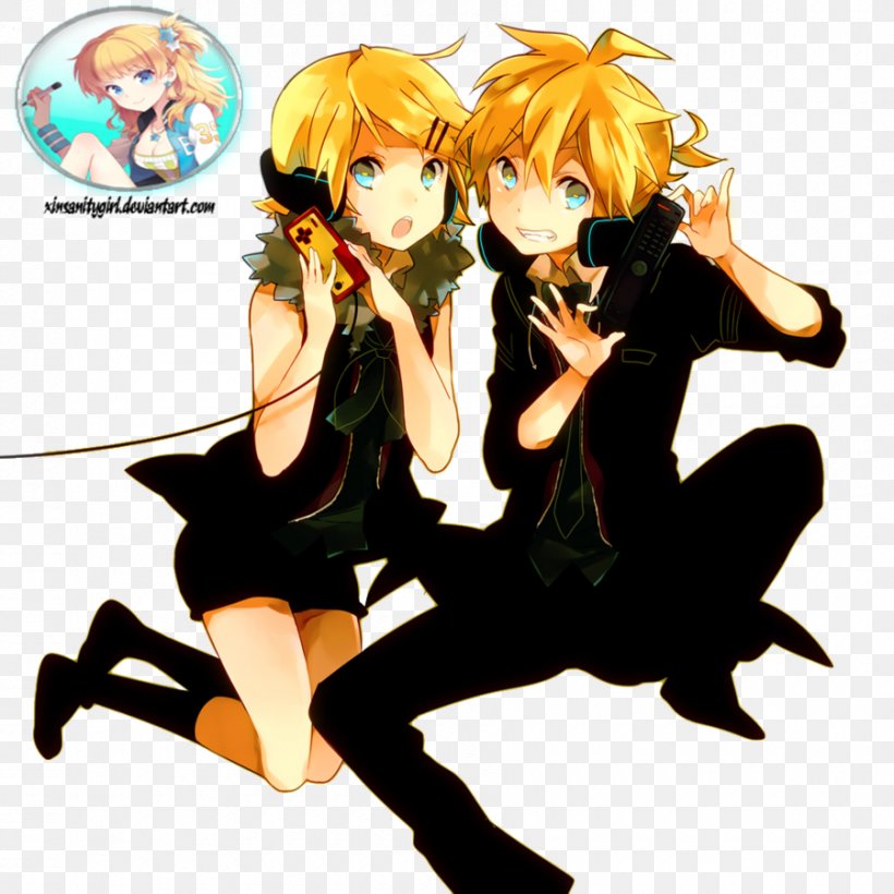 Kagamine Rin/Len Vocaloid Rendering Kaito, PNG, 900x900px, Watercolor, Cartoon, Flower, Frame, Heart Download Free