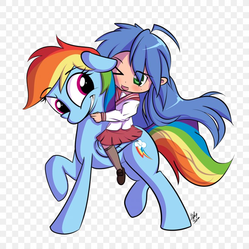 Pony Rainbow Dash Konata Izumi Pinkie Pie Lucky Star, PNG, 1280x1280px, Watercolor, Cartoon, Flower, Frame, Heart Download Free