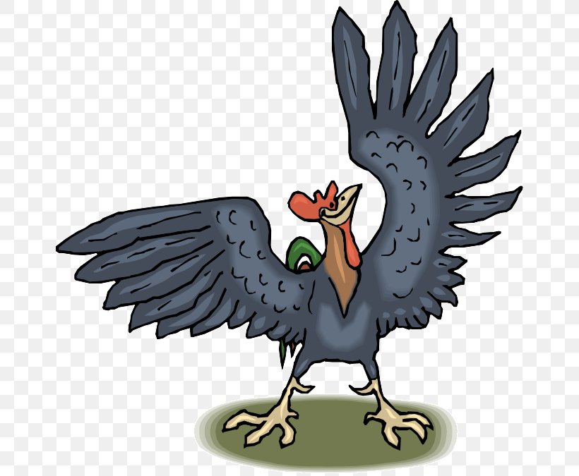 Rooster Chicken Windows Metafile Clip Art, PNG, 662x675px, Rooster, Beak, Bird, Cartoon, Chicken Download Free