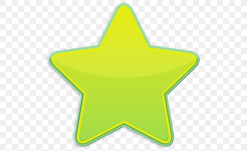 Green Yellow Star Symbol, PNG, 525x504px, Watercolor, Green, Paint, Star, Symbol Download Free