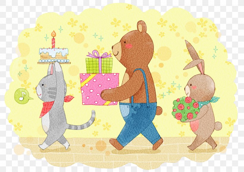 Birthday Cake Jajangmyeon Illustration, PNG, 2223x1572px, Birthday Cake, Art, Bear, Birthday, Cake Download Free