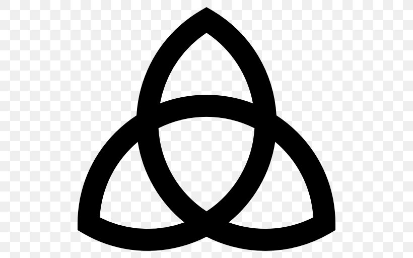 Triquetra Symbol Paganism Wicca, PNG, 512x512px, Triquetra, Area, Artwork, Black And White, Celtic Knot Download Free