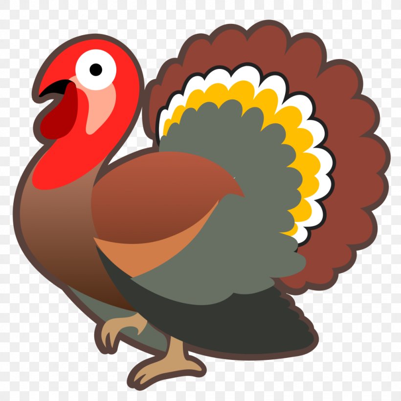 Domesticated Turkey Emoji Bird Clip Art, PNG, 1024x1024px, Domesticated Turkey, Beak, Bird, Chicken, Emoji Download Free