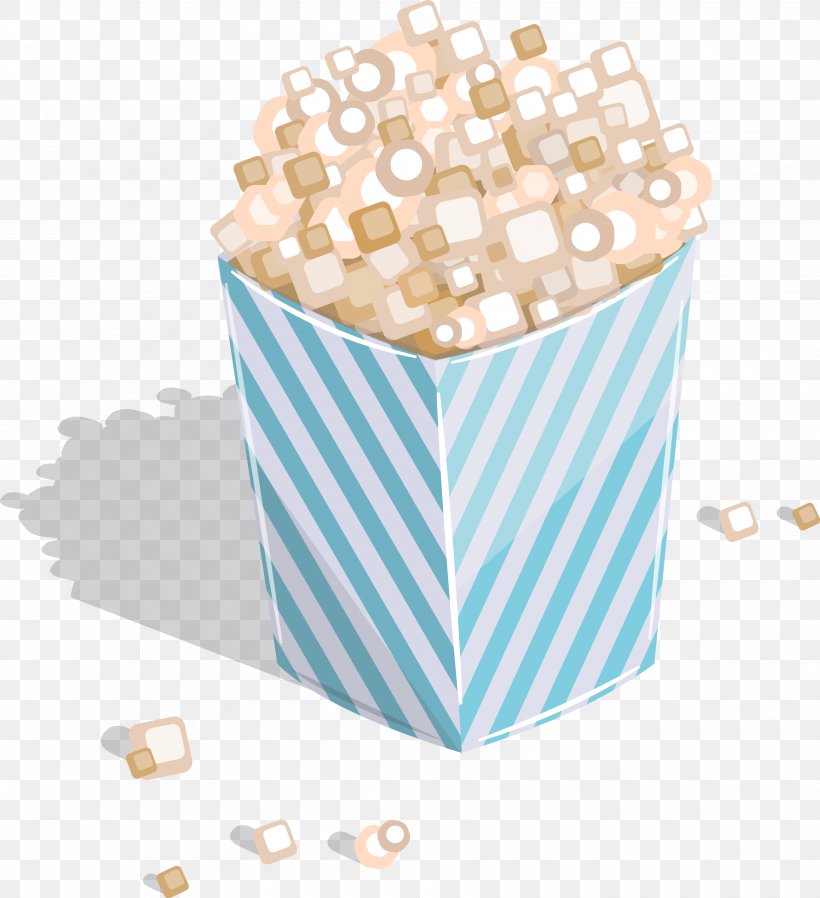 Popcorn Euclidean Vector, PNG, 3550x3892px, Popcorn, Baking Cup, Blue, Film, Food Download Free