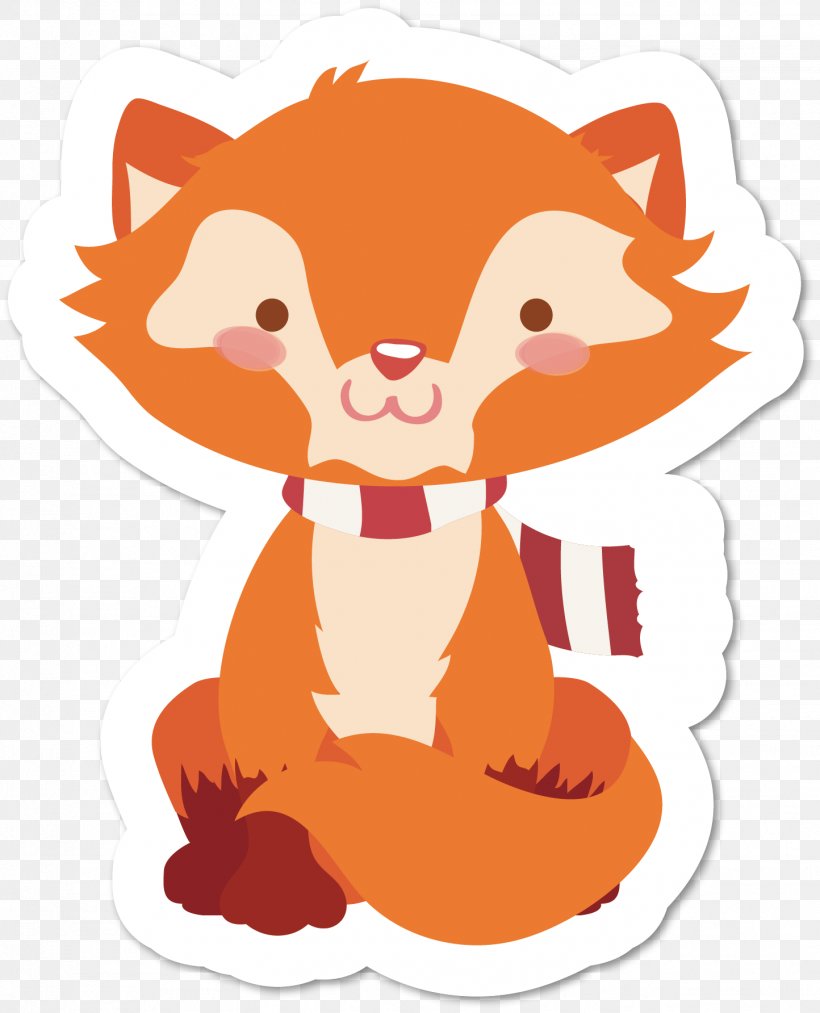 Red Fox Drawing Sticker Cartoon, PNG, 1444x1784px, Red Fox, Animal, Animation, Bear, Carnivoran Download Free