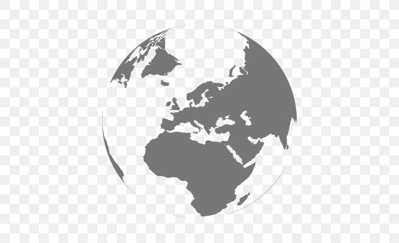 World Map Equirectangular Projection, PNG, 500x500px, World, Black And White, Earth, Equirectangular Projection, Globe Download Free