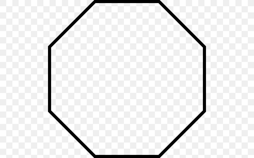 Octagon Regular Polygon Clip Art, PNG, 510x510px, Octagon, Area, Black, Black And White, Decagon Download Free