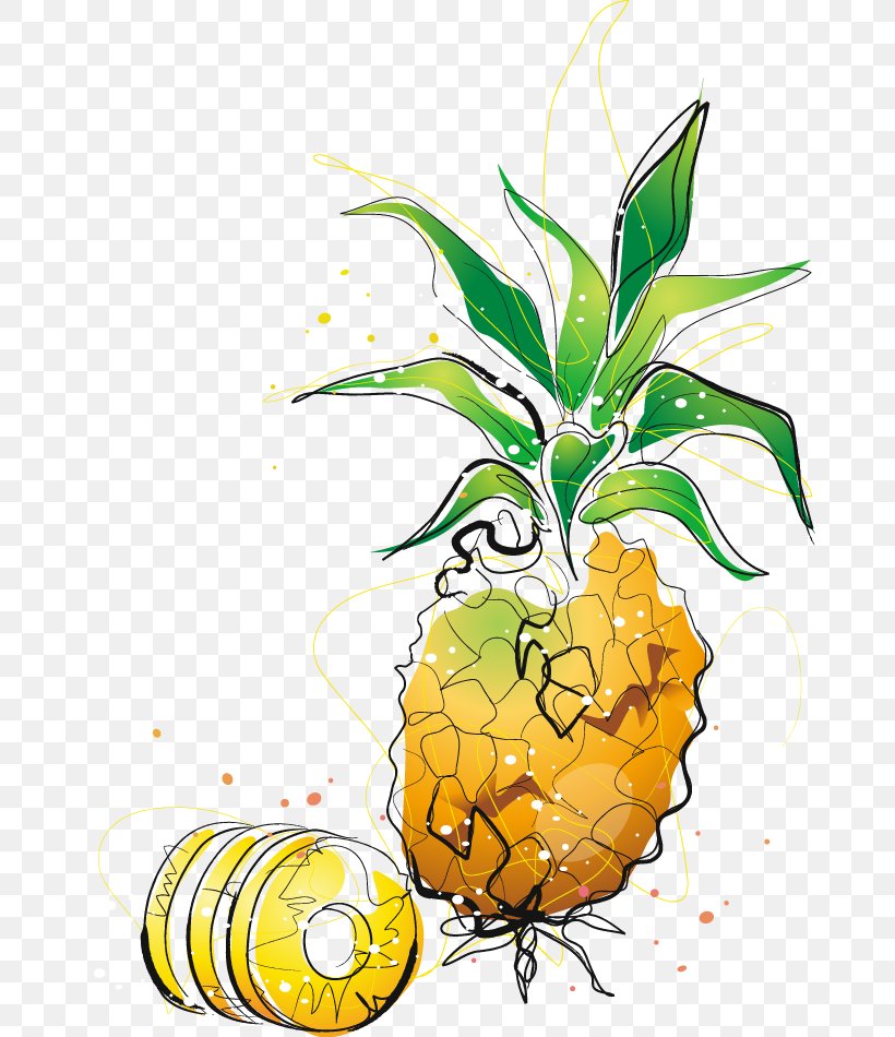 Pineapple Cartoon Drawing Clip Art, PNG, 674x950px, Pineapple, Ananas, Art, Artwork, Bromeliaceae Download Free
