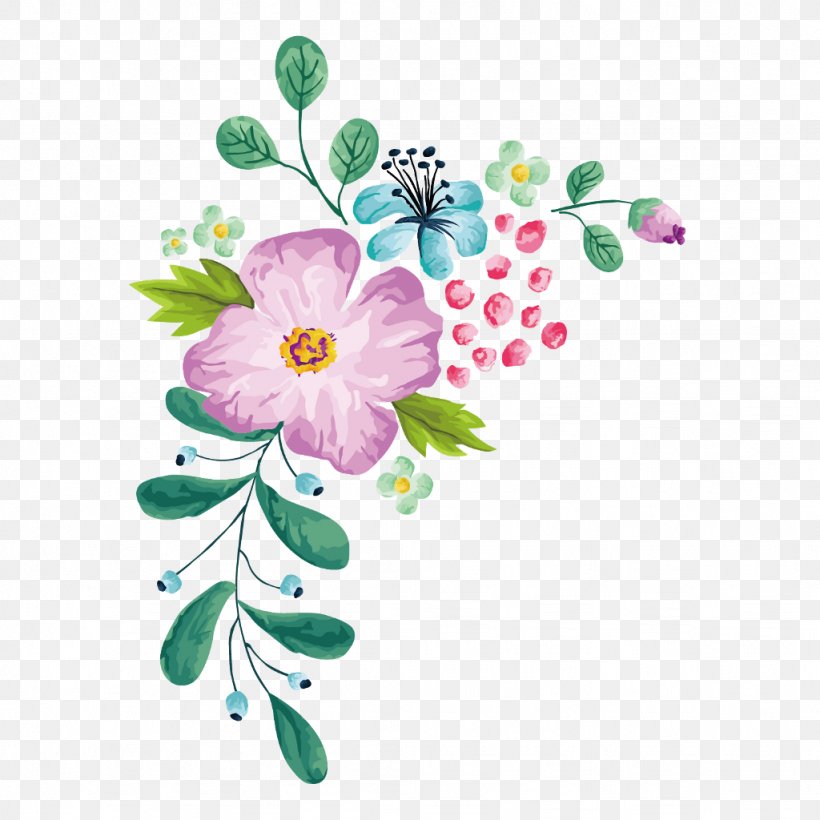 Flower Floral Design Vector Graphics Clip Art Illustration, PNG, 1024x1024px, Flower, Blossom, Botany, Branch, Clothing Download Free