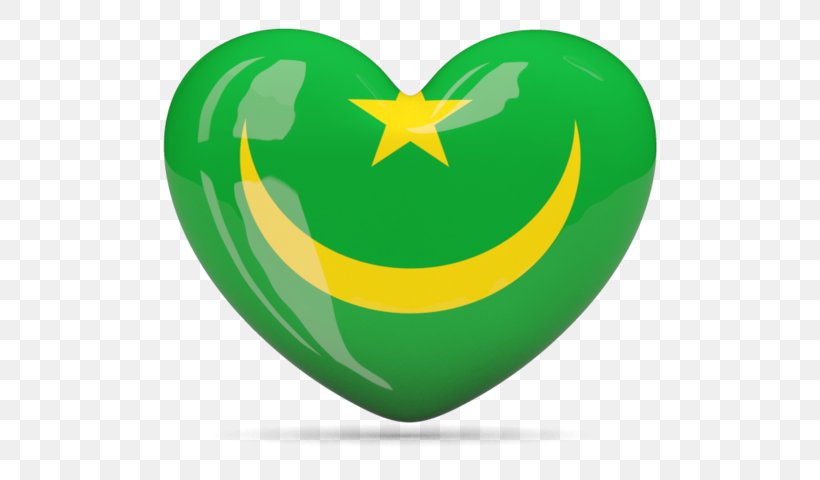 Flag Of Mauritania Heart, PNG, 640x480px, Watercolor, Cartoon, Flower, Frame, Heart Download Free