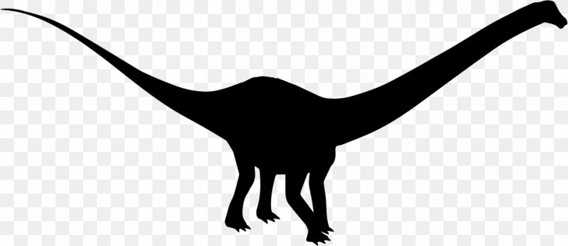 Diplodocus Silhouette Black White Clip Art, PNG, 981x426px, Diplodocus, Beak, Black, Black And White, Dinosaur Download Free