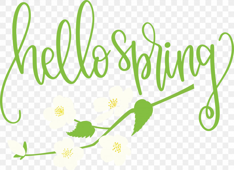 Hello Spring Spring, PNG, 3000x2183px, Hello Spring, Data, Floral Design, Leaf, Logo Download Free