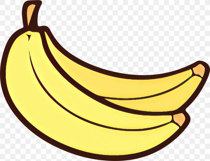 Banana Family Banana Yellow Saba Banana Clip Art, PNG, 2394x1831px, Cartoon, Banana, Banana Family, Cooking Plantain, Fruit Download Free