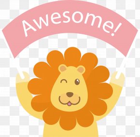 A Lion With Bunting - Lion Bharatiya Vidya Bhavan, USA Illustration PNG