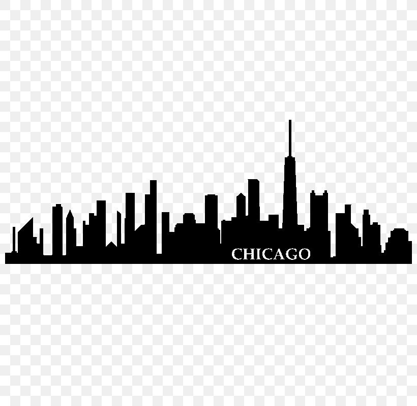 Wall Decal Skyline Cloud Gate, PNG, 800x800px, Wall Decal, Art, Black And White, Brand, Chicago Download Free