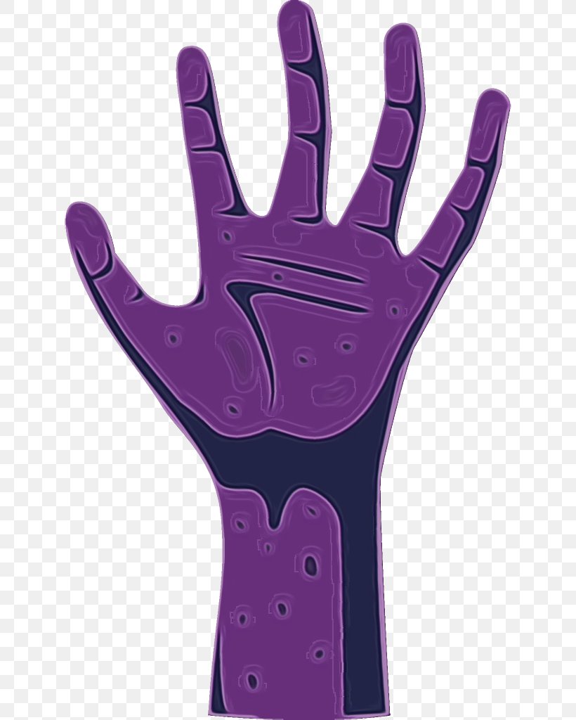 Glove Violet Safety Glove Personal Protective Equipment Purple, PNG, 636x1024px, Watercolor, Finger, Glove, Hand, Paint Download Free