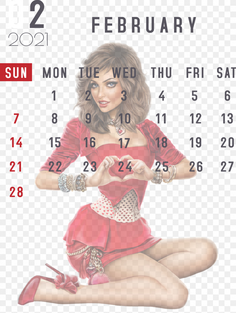 February 2021 Printable Calendar February Calendar 2021 Calendar, PNG, 2269x3000px, 2021 Calendar, Calendar System, Costume, Hm, Human Skeleton Download Free