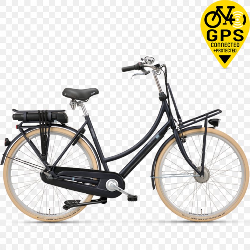 Batavus CNCTD E-Go (2018) Electric Bicycle City Bicycle, PNG, 1000x1000px, Batavus, Beslistnl, Bicycle, Bicycle Accessory, Bicycle Drivetrain Part Download Free