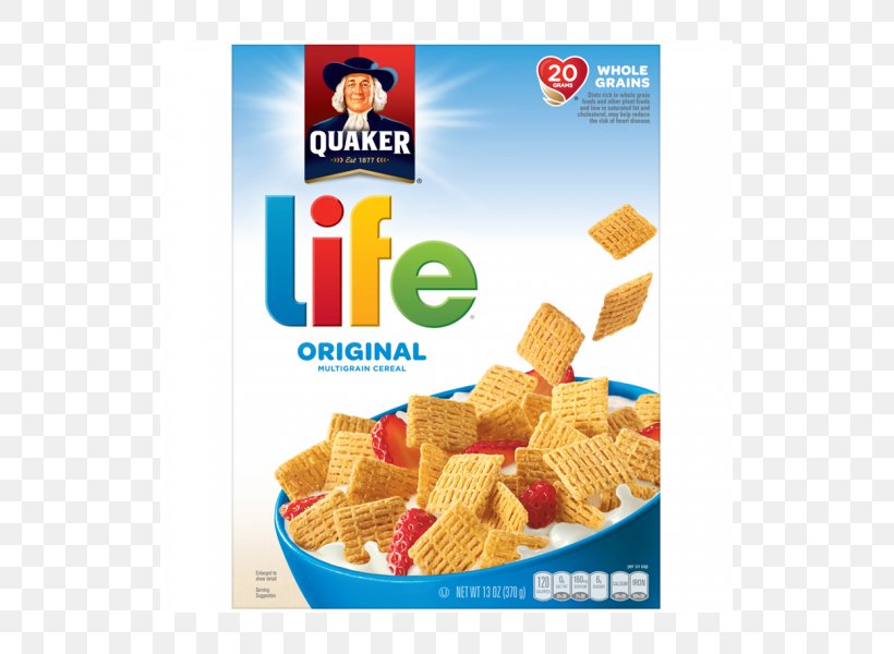 Breakfast Cereal Life Whole Grain Quaker Oats Company, PNG, 525x600px, Breakfast Cereal, Breakfast, Convenience Food, Cuisine, Eating Download Free
