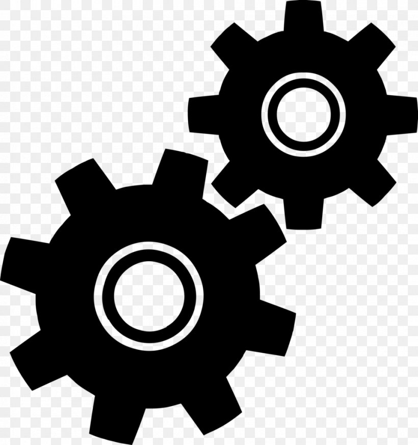 Gear Clip Art, PNG, 960x1024px, Gear, Automotive Tire, Black And White, Black Gear, Computer Download Free