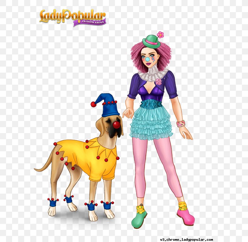 Lady Popular Doll Clown Figurine Cartoon, PNG, 600x800px, Lady Popular, Cartoon, Character, Clothing, Clown Download Free