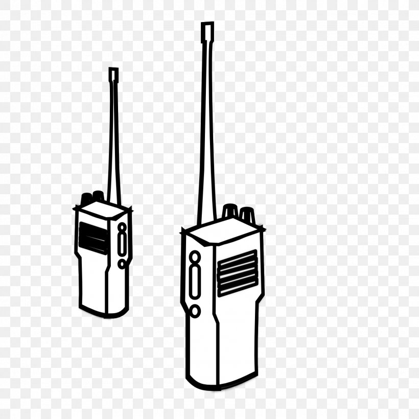 Walkie-talkie Mobile Phone Clip Art, PNG, 1331x1331px, Walkietalkie, Black And White, Cartoon, Mobile Phone, Monochrome Download Free