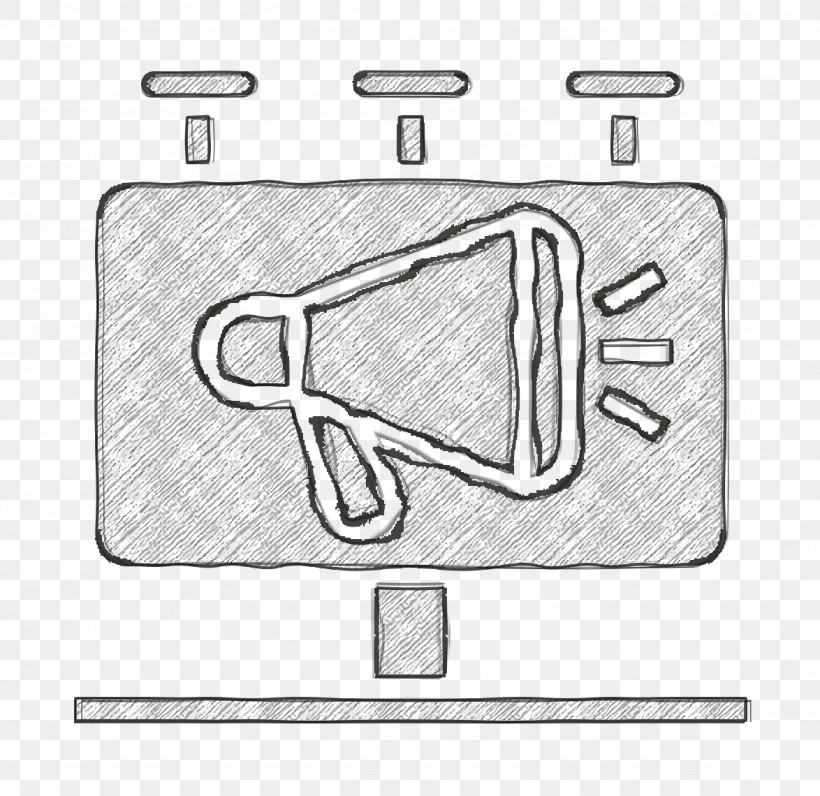Advertising Icon Billboard Icon, PNG, 1174x1140px, Advertising Icon, Auto Part, Billboard Icon, Drawing, Line Art Download Free