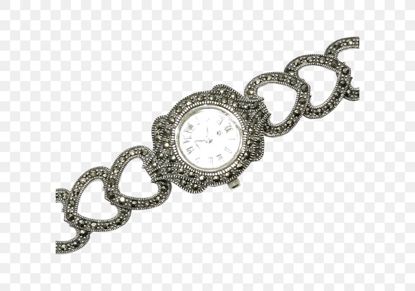 Sterling Silver Jewellery Watch Bracelet, PNG, 600x575px, Silver, Antique, Bling Bling, Blingbling, Body Jewellery Download Free